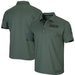 Colosseum WV Mountaineers OHT Military Appreciation  Polo Size XL Olive Green
